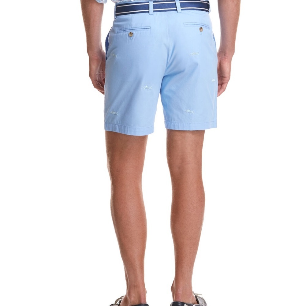 VINEYARD VINES Classic Fit Fish Embroidered Casual Breaker Short With Pockets 38 - Picture 7 of 8